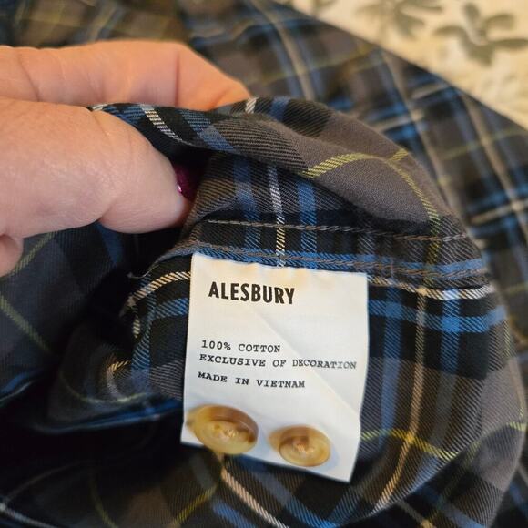 Alesbury Men's button down plaid long sleeve shirt sz Med Stitch Fix - Picture 2 of 8